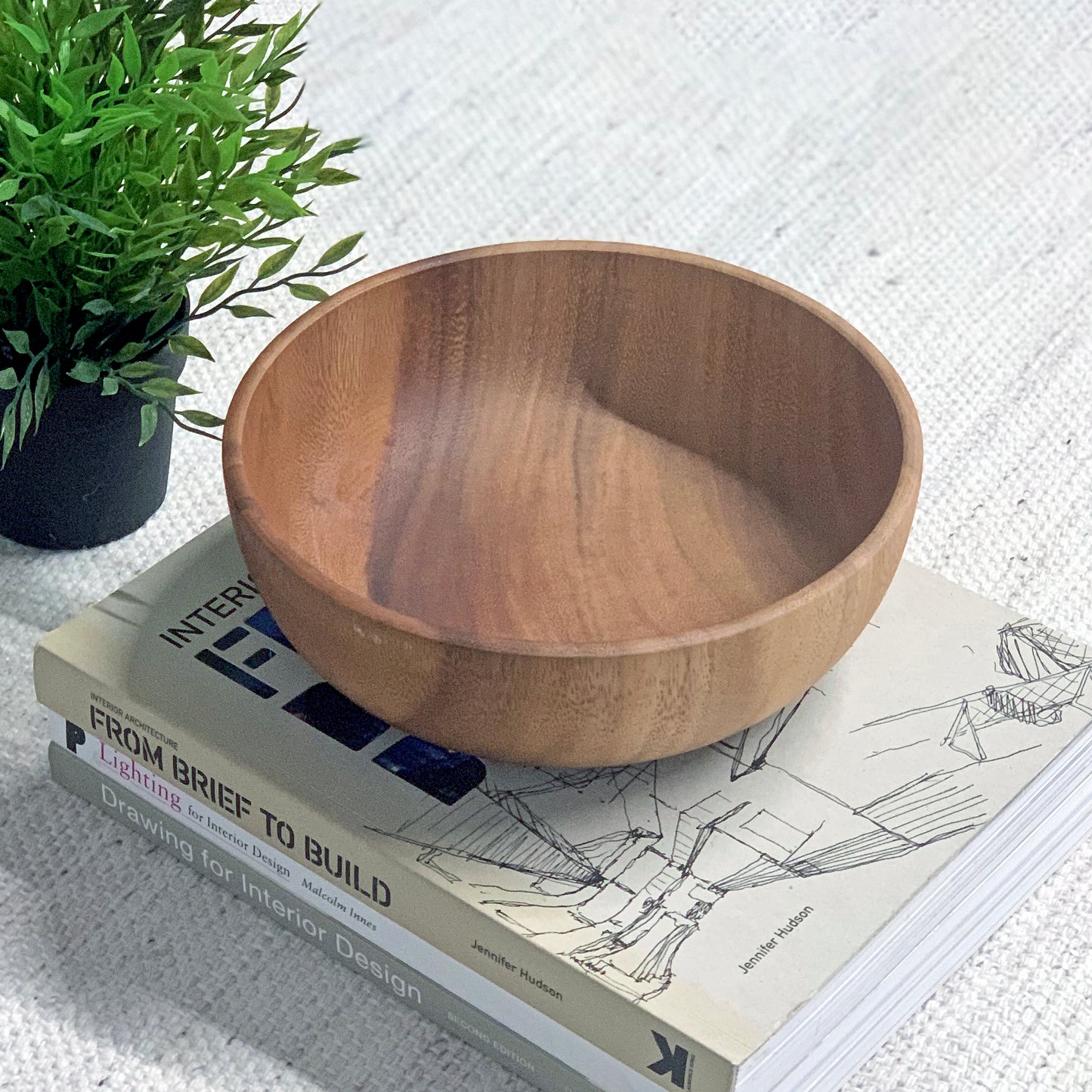 Handmade Natural Acacia Wood Salad and Fruit Wooden Bowl (8.5x8.5x3)