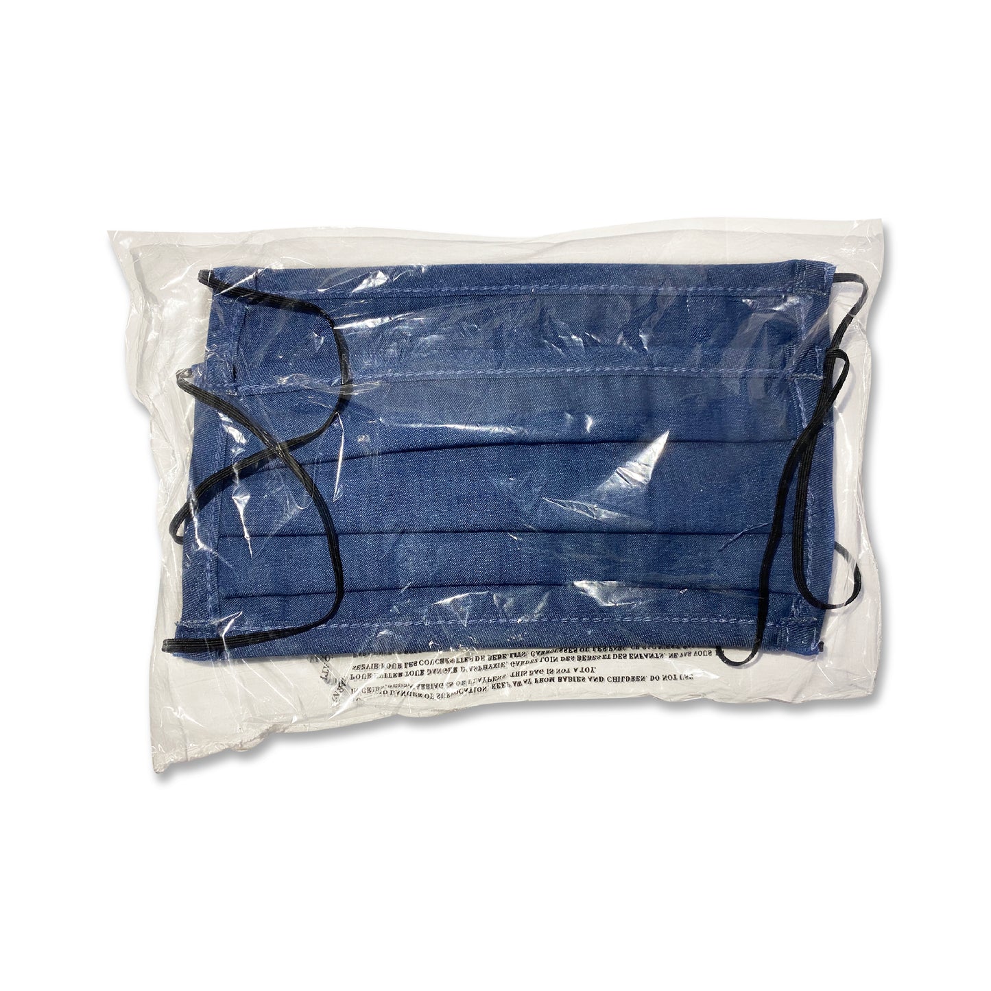 Reusable Triple Pleated Soft Denim Mask 2-pack